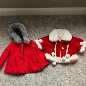 Red and White Fur-Trimmed Coats